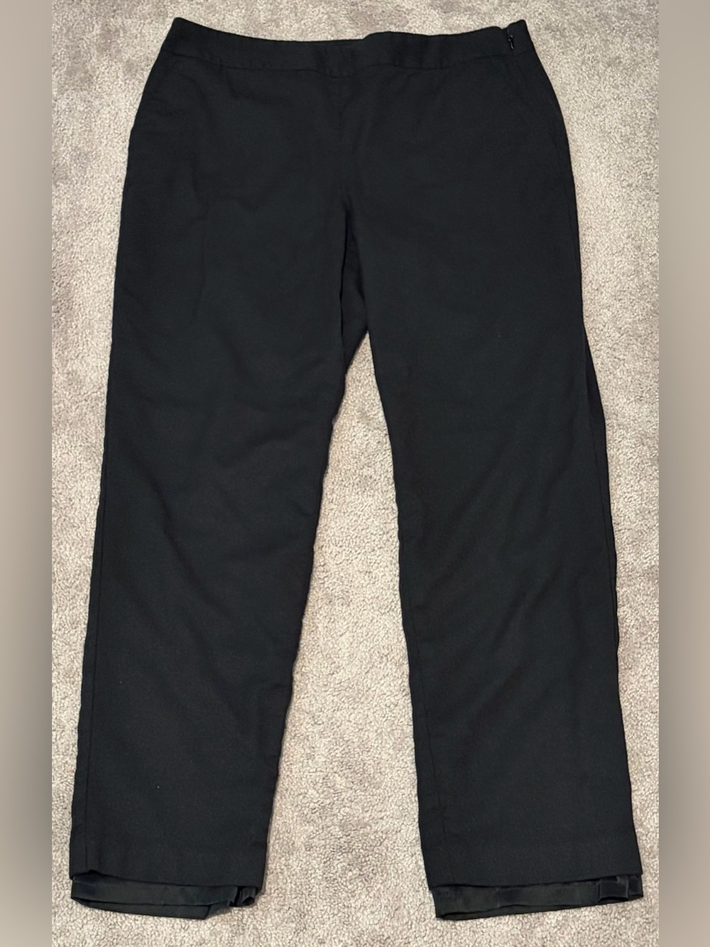 Talbots Heritage Collection Black Wool Pants Lined Trousers Size 12 (34x29)
